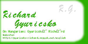 richard gyuricsko business card